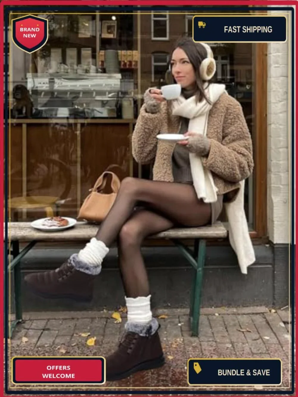 Women's Fur Lined Snow Boots Water Resistant Anti-slip Zipper Ankle Boots Winter